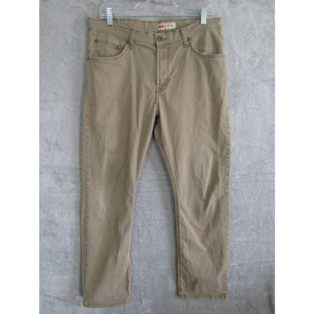 Wrangler Men's Slim Straight Khaki Jeans Pants 34x29 Stretch Cotton Spandex Casu